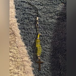 Yellow hand made keychain